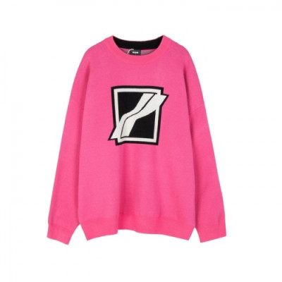 WELLDONE  Mm/Wm Retro Logo Crew-neck Sweaters Pink - 웰던 2021 남/녀 레트로 로고 크루넥 스웨터 Wel0013x Size(s - xl) 핑크