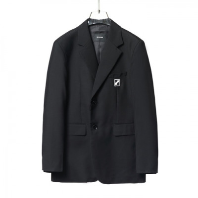 WELLDONE  Mm/Wm Retro Suit Jackets Black - 웰던 2021 남/녀 레트로 오버사이즈 슈트 자켓 Wel0015x Size(s - l) 블랙