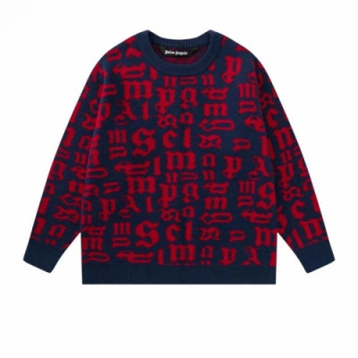 Palm Angels  Mens Logo Crew-neck Sweaters Navy - 팜 엔젤스 2021 남성 로고 크루넥 스웨터 Pam0355x Size(s - xl) 네이비