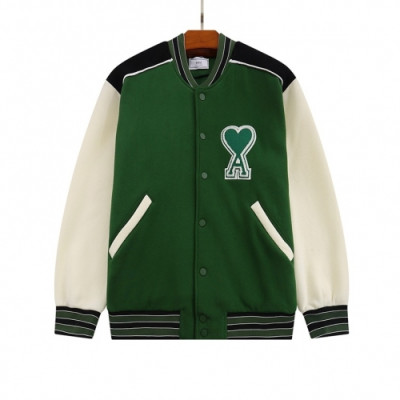 Ami  Mens Logo Casual Cashmere Jacket Green - 아미 2021 남성 로고 캐쥬얼 캐시미어 자켓 Ami0222x.Size(m - 2xl) 그린