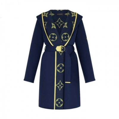 Louis vuitton  Womens Signature Logo Wool Coats Blue - 루이비통 2021 여성 시그니처 로고 울 코트 Lou03731x Size(s - l) 블루