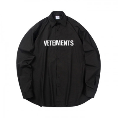 Vetements  Mm/Wm Logo Cotton Short Sleeved Oversize Tshirts Black - 베트멍 2021 남/녀 로고 코튼 오버사이즈 셔츠 Vet0211x Size(xs - l) 블랙