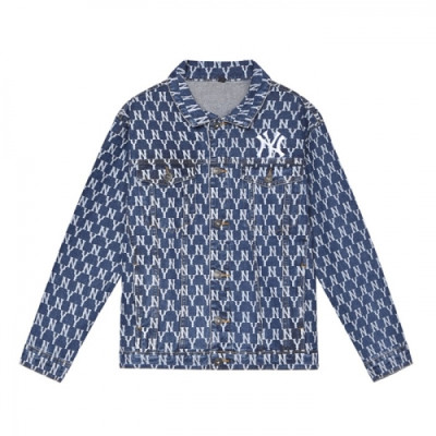 MLB  Mens Logo Casual Bombar Jackets Blue - 엠엘비 2021 남성 로고 캐쥬얼 봄버 자켓 Mlb0066x Size(s - xl) 블루