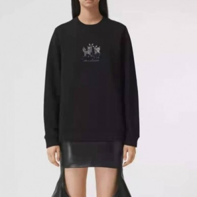 Burberry  Mm/Wm Logo Casual Cotton Tshirts Black - 버버리 2021 남/녀 로고 캐쥬얼 코튼 맨투맨 Bur04192x Size(xs - xl) 블랙