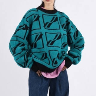 WELLDONE  Mm/Wm Retro Logo Crew-neck Sweaters Blue - 웰던 2021 남/녀 레트로 로고 크루넥 스웨터 Wel0032x Size(s - l) 블루