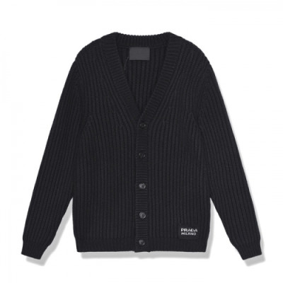 Prada  Mens Logo Casual Cardigan Black - 프라다 2021 남성 로고 캐쥬얼 가디건 Pra02456x Size(m - 2xl) 블랙