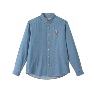 Moschino  Mm/Wm Logo Slim Fit Cotton Tshirts Blue - 모스키노 2021 남/녀 로고 코튼 셔츠 Mos0209x Size(m - 2xl) 블루