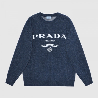 Prada  Mm/Wm Crew-neck Sweaters Navy - 프라다 2021 남/녀 크루넥 스웨터 Pra02464x Size(s - l) 네이비