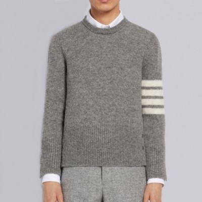 Thom Browne  Mm/Wm Strap Crew-neck Wool Sweaters Gray - 톰브라운 2021 남/녀 스트랩 크루넥 울 스웨터 Thom01493x Size(1- 4) 그레이