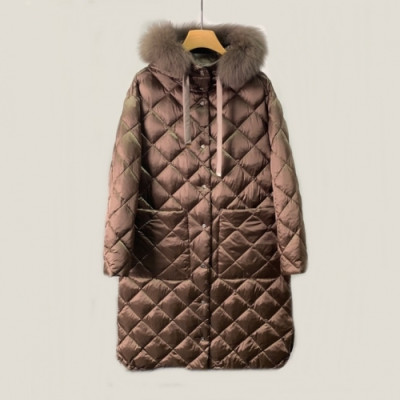 Maxmara  Ladies Duck Down Long Padding Brown - 막스마라 2021 여성 덕다운 롱패딩 Max0100x Size(s - l) 브라운