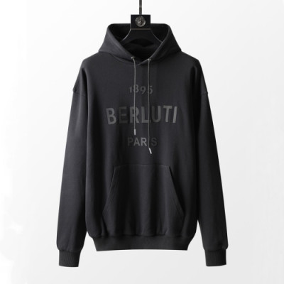 Berluti  Mens Casual Cotton Hoodie Black - 벨루티 2021 남성 캐쥬얼 코튼 후디 Ber0057x Size(m - 3xl) 블랙