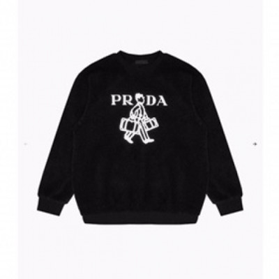Prada  Mens Crew-neck Cotton Tshirts Black - 프라다 2021 남성 로고 크루넥 코튼 긴팔티 Pra02478x Size(s - xl) 블랙