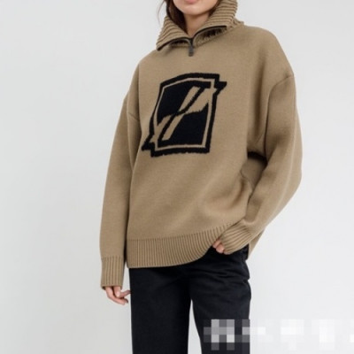 WELLDONE  Mm/Wm Retro Logo Crew-neck Sweaters Camel - 웰던 2021 남/녀 레트로 로고 크루넥 스웨터 Wel0040x Size(s - l) 카멜