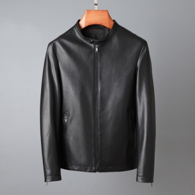 Prada  Mens Logo Casual Leather Jacket Black - 프라다 2021 남성 로고 캐쥬얼 가죽 자켓 Pra02482x Size(m - 3xl) 블랙