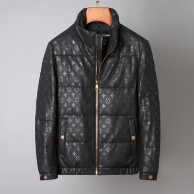 Louis vuitton  Mens Logo Leather Jackets Black - 루이비통 2021 남성 로고 가죽 자켓 Lou03774x Size(m - 3xl) 블랙