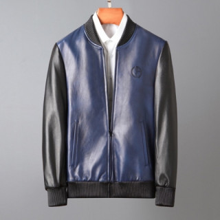 Armani  Mens Classic Leather Jackets Navy - 알마니 2021 남성 클래식 캐쥬얼 가죽 자켓 Arm0911x Size(m - 3xl) 네이비
