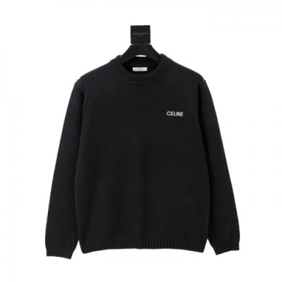 Celine   Mm/Wm Hedi Slimane Logo Sweaters Black - 셀린느 2021 남/녀 로고 스웨터 Cel0191x Size(s - xl) 블랙