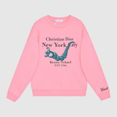 Dior  Mm/Wm Logo Casual Cotton Tshirts Pink - 디올 2021 남/녀 로고 캐쥬얼 코튼 긴팔티 Dio01549x Size(s - xl) 핑크