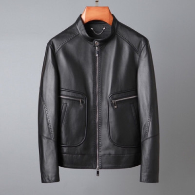 Berluti  Mens Casual Leather Jackets Black - 벨루티 2021 남성 캐쥬얼 가죽 자켓 Ber0062x Size(m - 3xl) 블랙