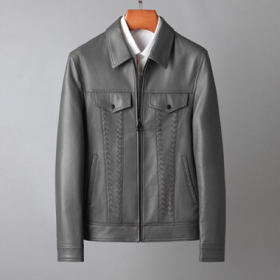 Bottega Veneta  Mens Business Leather Jackets Gray - 보테가베네타 2021 남성 비지니스 가죽 자켓 Bot0139x Size(m - 3xl) 그레이