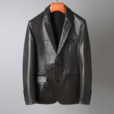 Burberry  Mens Casual Leather Jackets Black - 버버리 2021 남성 캐쥬얼 가죽 자켓 Bur04232x Size(m - 3xl) 블랙