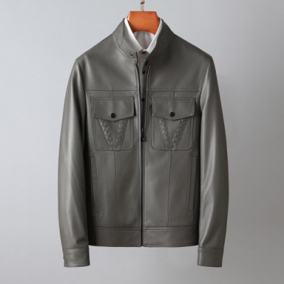 Bottega Veneta  Mens Business Leather Jackets Gray - 보테가베네타 2021 남성 비지니스 가죽 자켓 Bot0140x Size(m - 3xl) 그레이