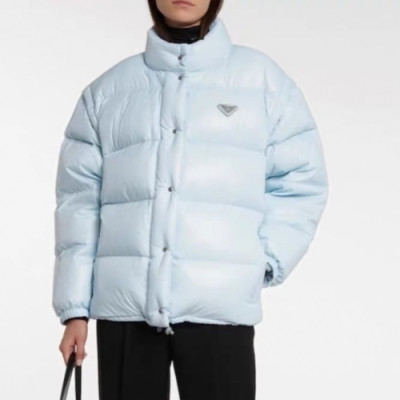 Prada  Womens Logo Casual Duck Down Jackets Blue - 프라다 2021 여성 로고 캐쥬얼 다운 자켓 Pra02499x Size(s - l) 블루