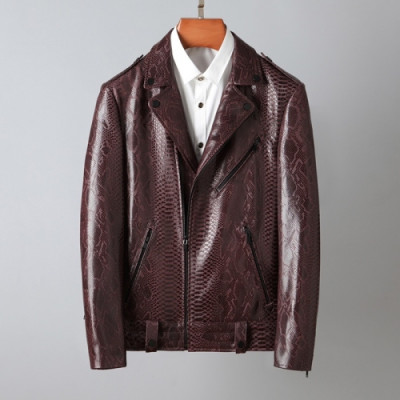 Louis vuitton  Mens Logo Leather Jackets Brown - 루이비통 2021 남성 로고 가죽 자켓 Lou03795x Size(m - 3xl) 브라운