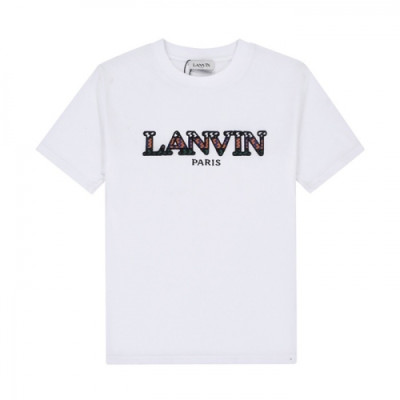 LANVIN Unisex Tshirts White - 랑방 2021 남/녀 로고 반팔티 - Lan16x