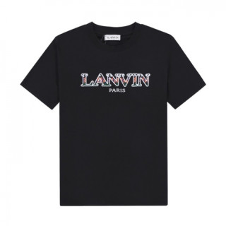 LANVIN  Mm/Wm Logo Short Sleeved Tshirts Black - 랑방 2021 남/녀 로고 반팔티 Lan0017x Size(xs - l) 블랙