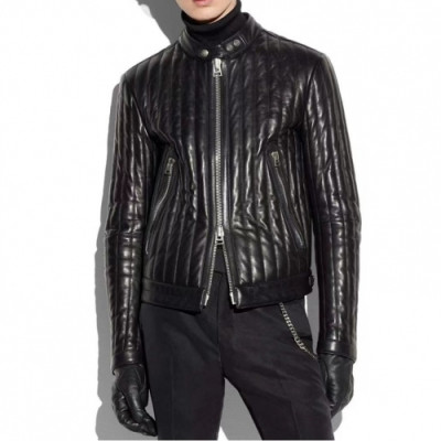 Tom Ford  Mens Logo Casual Leather Jackets Black - 톰포드 2021 남성 로고 캐쥬얼 가죽 자켓 Tomf0039x Size(m - 3xl) 블랙
