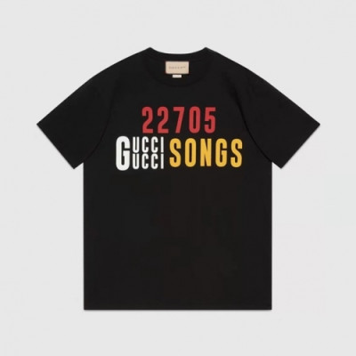 Gucci  Mm/Wm Logo Short Sleeved Tshirts Black - 구찌 2021 남/녀 로고 반팔티 Guc04487x Size(xs - l) 블랙