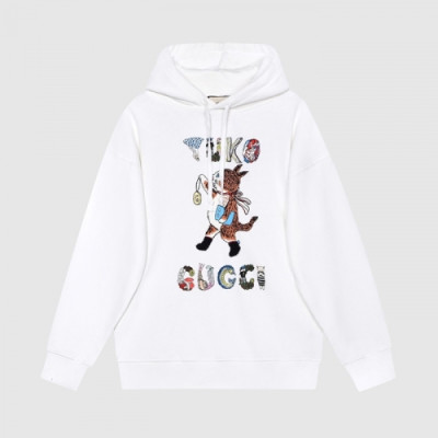 Gucci  Mm/Wm Logo Casual Hoodie White - 구찌 2021 남/녀 로고 캐쥬얼 후드티 Guc04496x Size(s - l) 화이트