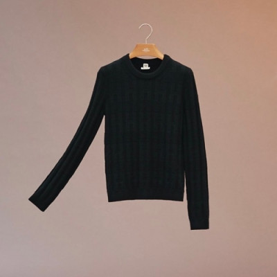 Hermes  Mens Crew-neck Wool Sweater Black - 에르메스 2021 남성 크루넥 울 스웨터 Her0722x Size(m - 2xl) 블랙