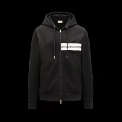 Moncler  Mens Logo Casual Cotton Hoodie Black - 몽클레어 2021 남성 로고 캐쥬얼 코튼 후디 Moc02421x Size(m - 3xl) 블랙