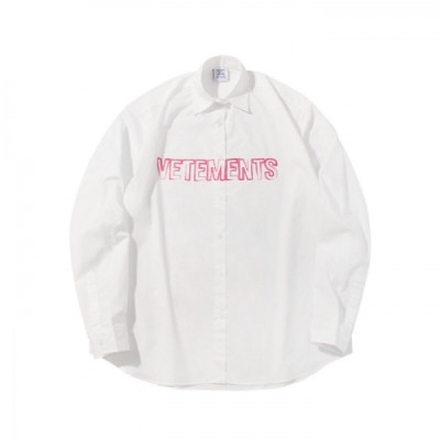Vetements  Mm/Wm Logo Cotton Short Sleeved Oversize Tshirts White - 베트멍 2021 남/녀 로고 코튼 오버사이즈 셔츠 Vet0234x Size(xs - l) 화이트