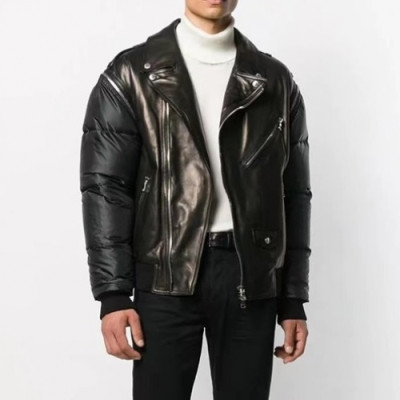 Balmain  Mens Casual Logo Leather Jackets Black - 발망 2021 남성 캐쥬얼 로고 가죽 자켓 Balm0154x Size(m - 3xl) 블랙