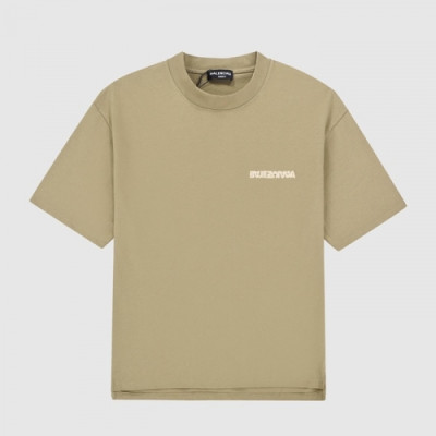 Balenciaga  Mm/Wm Logo Cotton Short Sleeved Tshirts Camel - 발렌시아가 2021 남/녀 로고 코튼 반팔티 Bal01263x Size(xs - l) 카멜
