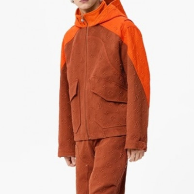Louis vuitton  Mens Logo Leather Jackets Orange - 루이비통 2021 남성 로고 가죽 자켓 Lou03835x Size(s - xl) 오레진