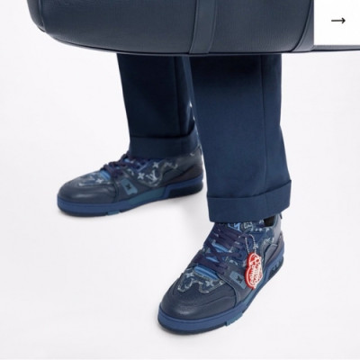 루이비통  남성 모던 레더 스니커즈Size(240 -275) 블루 -  Louis Vuitton  Men's Moden Leather Sneakers Lou03843x Blue
