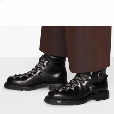 디올  남성 트렌디 레더 앵클부츠 Size(240 - 275) 블랙 - Dior  Men's Trendy Leather Ankle Boots Black Dio01577x