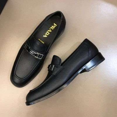 프라다  남성 레더 로퍼 Size(240 - 275) 블랙 - Prada  Men's Leather Loafer Pra02535x Black
