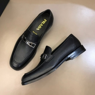 프라다  남성 레더 로퍼 Size(240 - 275) 블랙 - Prada  Men's Leather Loafer Pra02536x Black