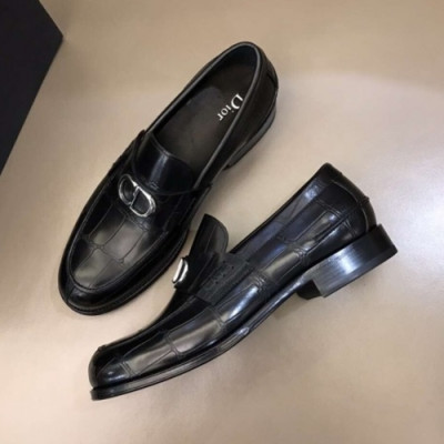 디올  남성 레더 로퍼 Size(240-270) 블랙 - Dior  Men's Leather Loafer Dio01581x Black