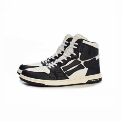 아미리  남/녀 캐쥬얼 레더 하이탑 스니커즈 Szie(225 - 275) 블랙 - Amiri  Mm/Wm Casual Leather Hign-top Sneakers Ami0316x Black