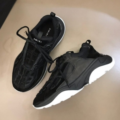 아미리  남/녀 캐쥬얼 레더 스니커즈 Szie(225 - 280) 블랙 - Amiri  Unisex Casual Leather Sneakers Ami0331x Black