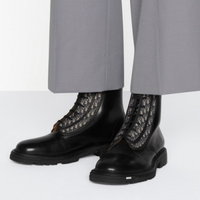 디올  남성 트렌디 레더 앵클부츠 Size(240 - 270) 블랙 - Dior  Men's Trendy Leather Ankle Boots Black Dio01583x
