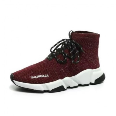 발렌시아가  남/녀 트렌디 스피드러너 Size(220 - 275) 버건디 - Balenciaga  Unisex Trendy Sneakers Bal01269x Burgundy