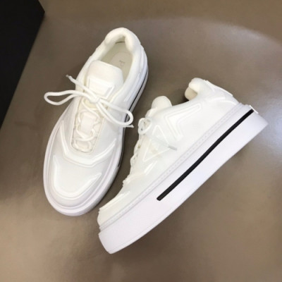 프라다  남성 레트로 레더 스니커즈 Size(240 - 270) 화이트 - Prada  Men's Retro Leather Sneakers Pra02542x White
