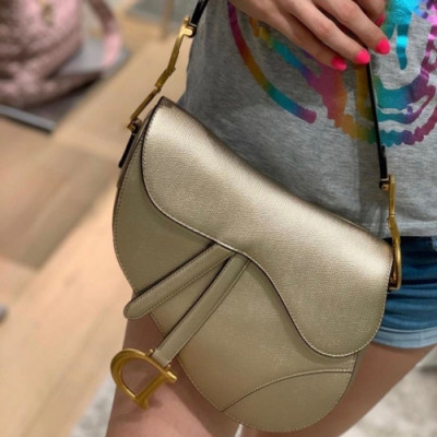 디올  여성 클래식 새들백 Size(19.5cm/25.5cm) 골드 - Dior   Women's Classic Saddle Bag Dio01618x Gold